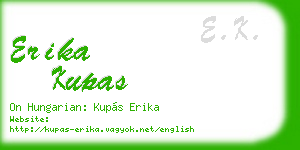 erika kupas business card